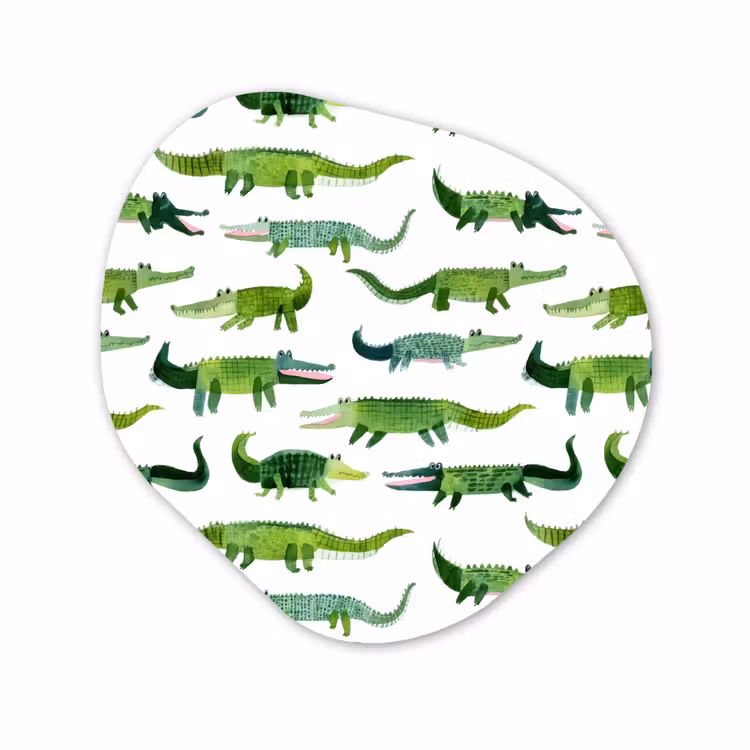 Organische vorm aluminium - krokodillen - Speels - Groen — 1