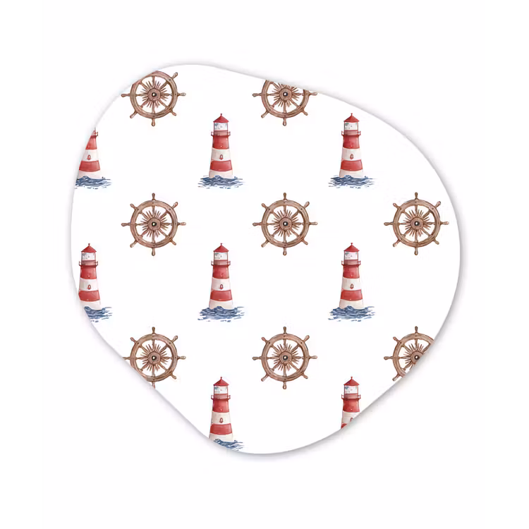 Organische vorm aluminium - Nautisch - Klassiek - Rood — 1