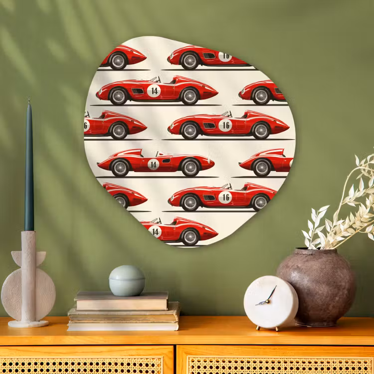 Organische vorm aluminium - Raceauto - Retro - Rood — 2