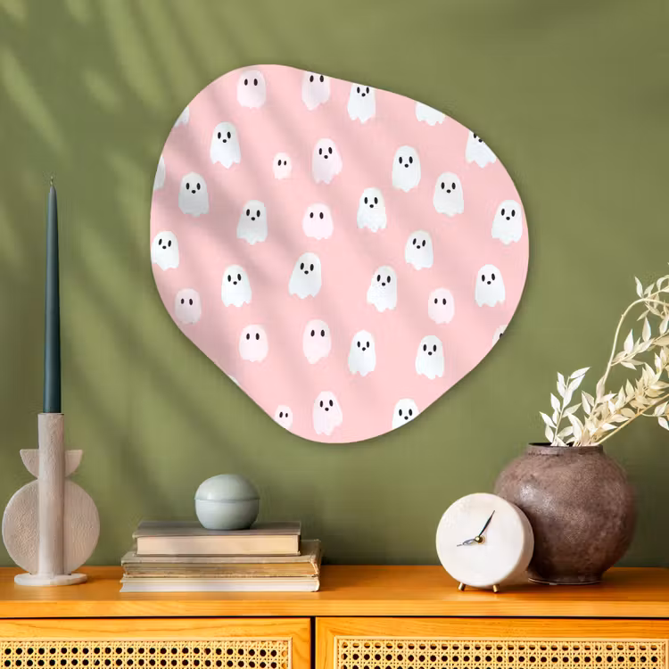 Organische vorm aluminium - Spookjes - Patroon - Roze — 2