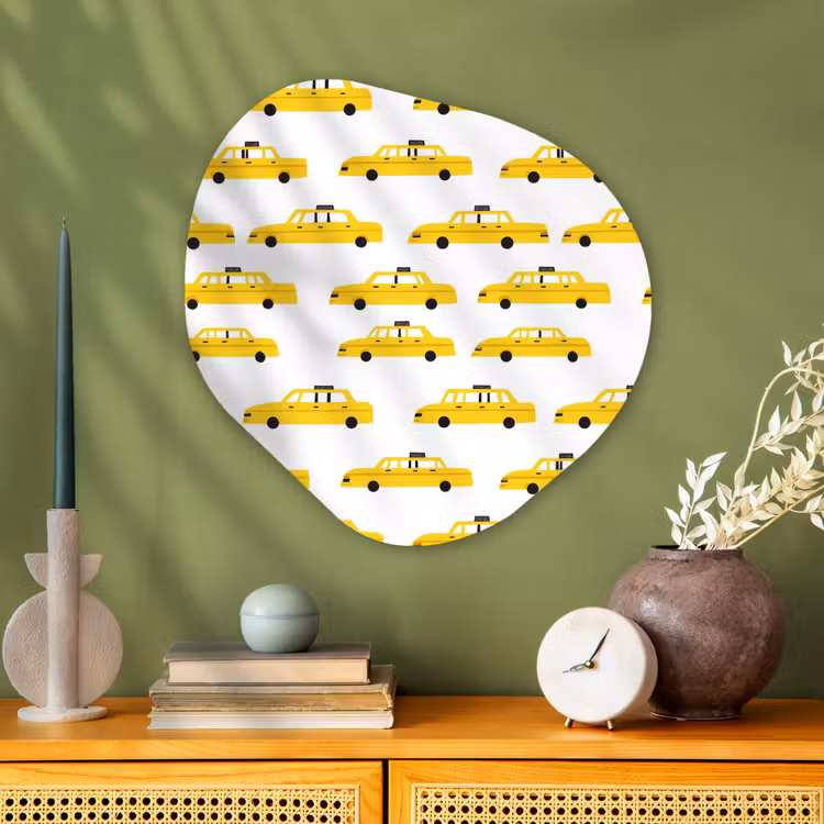 Organische vorm aluminium - Taxi - Iconisch - Geel — 2
