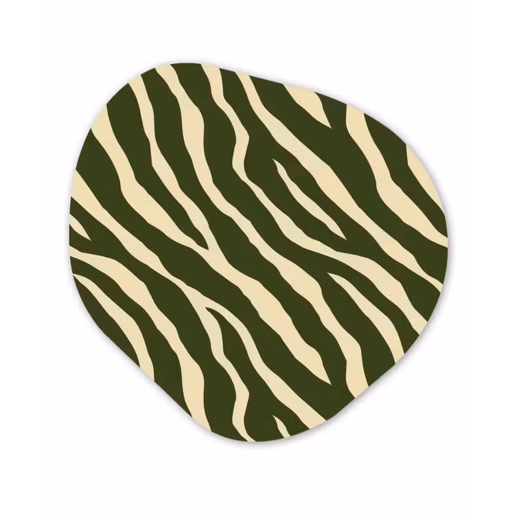 Organische vorm aluminium - Zebra - Patroon - Groen — 1