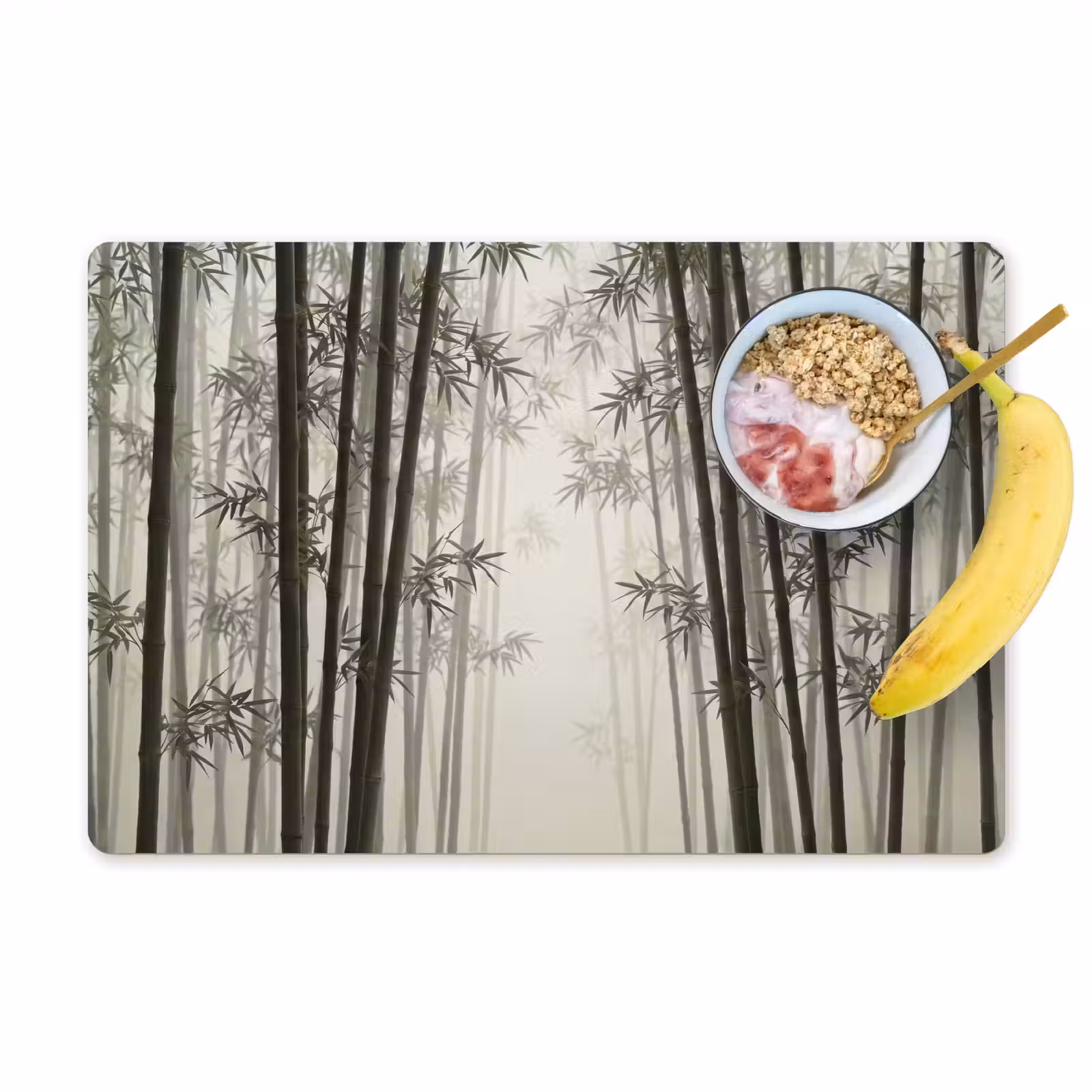 Placemat - 6 stuks - Bamboe - Bos - Mist - Natuur — 1