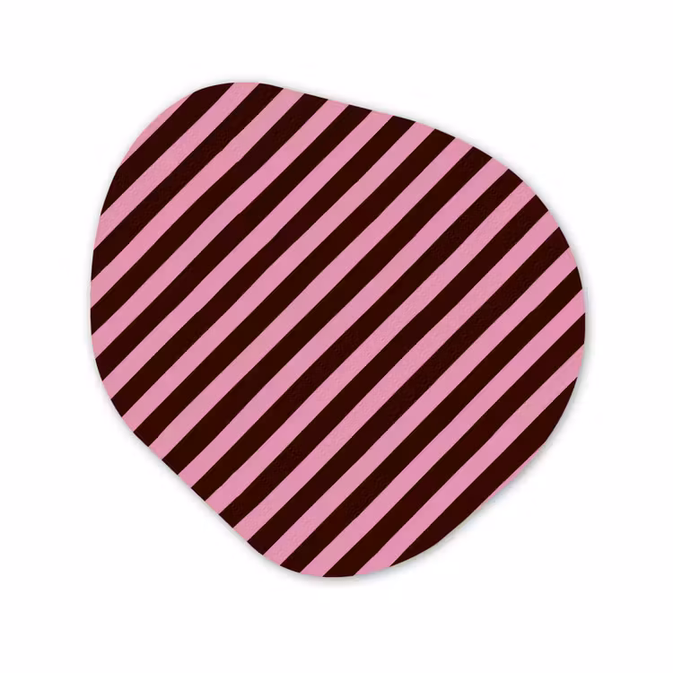 Organische vorm aluminium - Strepen - Roze - Bruin — 1