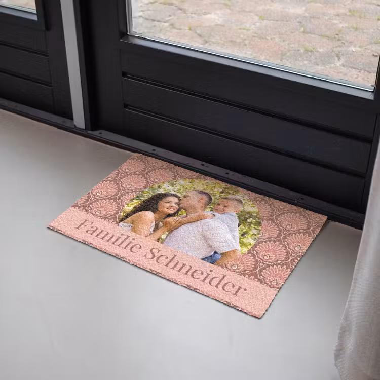 Personaliseerbare deurmat - Eigenes – Foto – Rund – Balken – Unten — 2