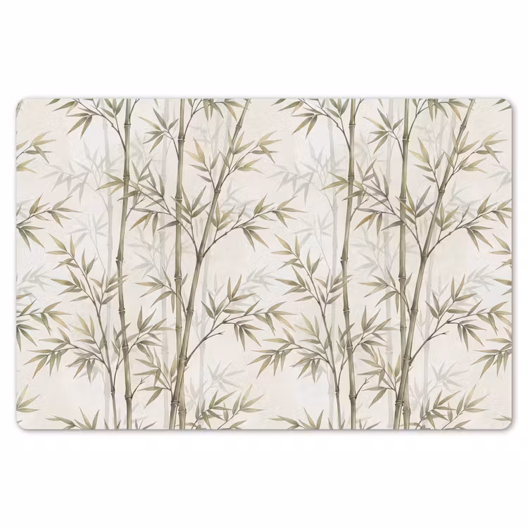 Placemat - 6 stuks - Bamboe - Bladeren - Natuur - Aquarel - Groen — 7
