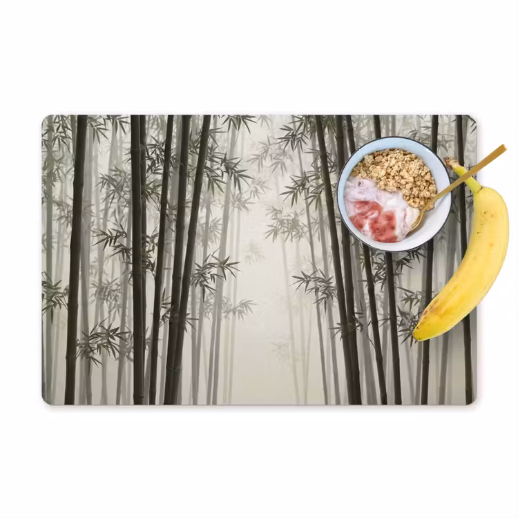 Placemat - 6 stuks - Bamboe - Bos - Mist - Natuur — 1