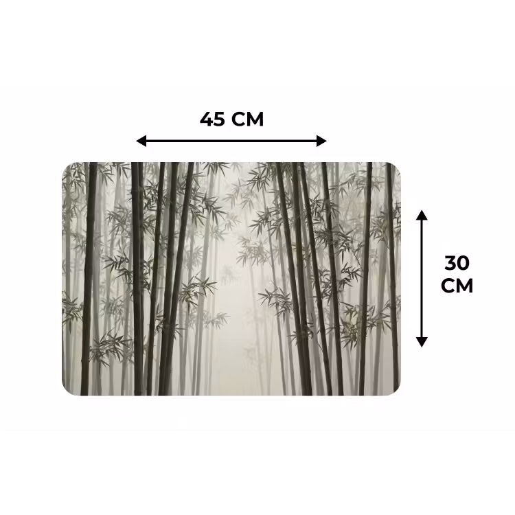 Placemat - 6 stuks - Bamboe - Bos - Mist - Natuur — 3
