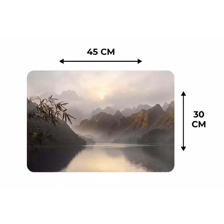 Placemat - 6 stuks - Bergen - Water - Mist - Natuur - Landschap — 3