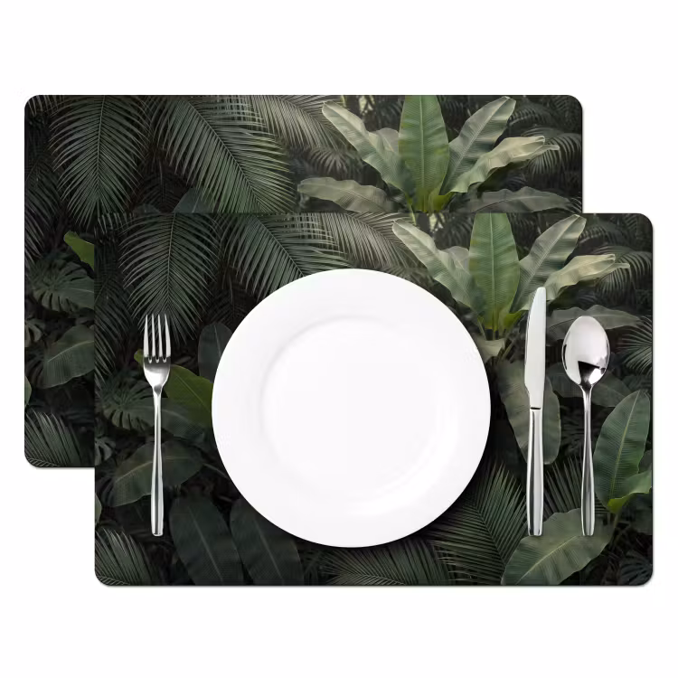 Placemat - 6 stuks - Bladeren - Groen - Tropisch - Natuur — 2