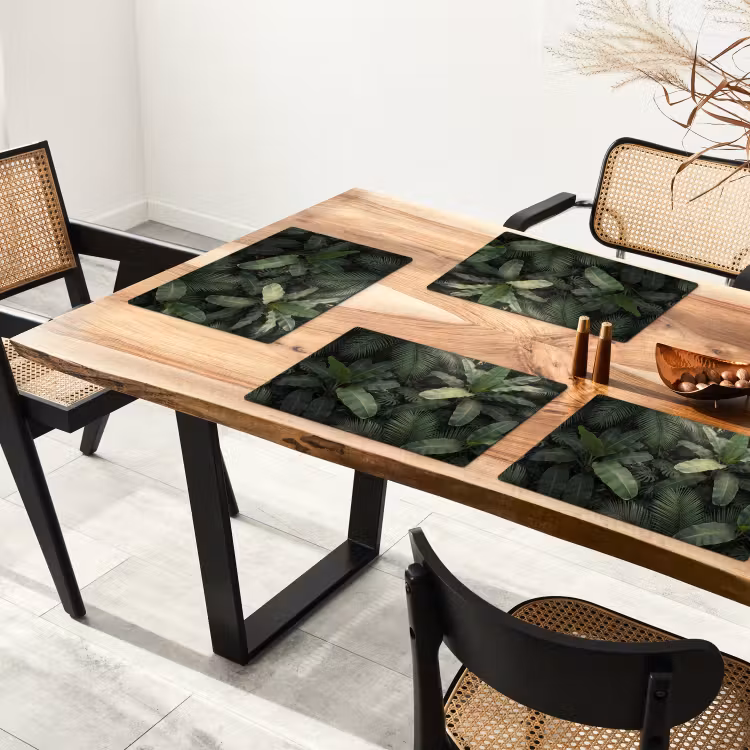 Placemat - 6 stuks - Bladeren - Groen - Tropisch - Natuur — 5