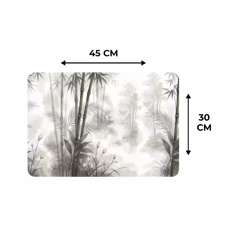 Placemat - 6 stuks - Bloemen - Knop - Tuin - Illustratie - Wit — 3