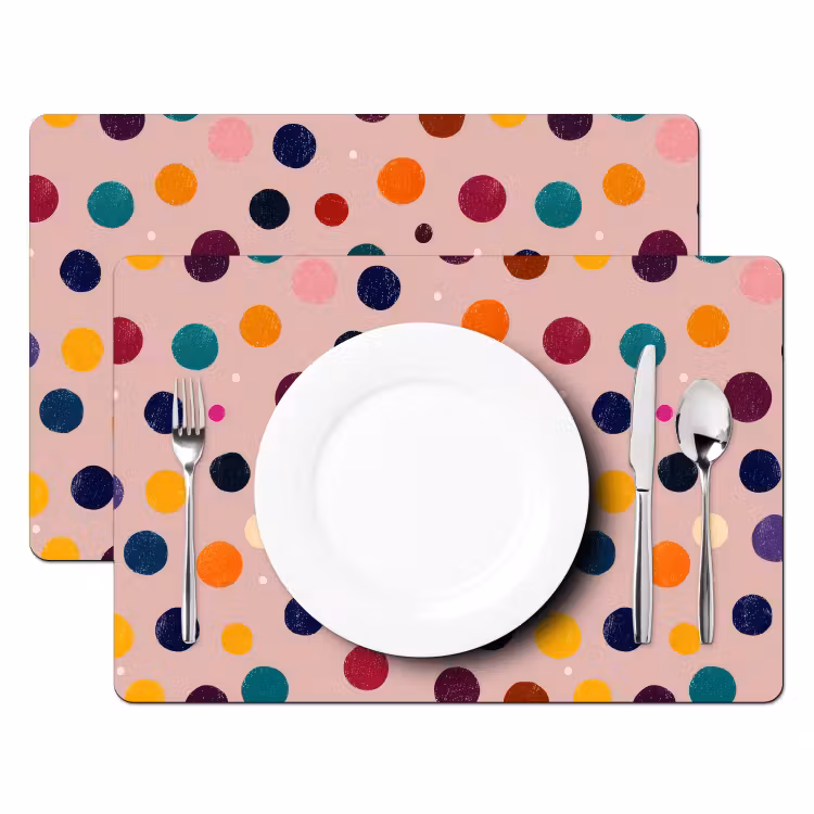 Placemat - 6 stuks - Cirkels - Patroon - Kleurrijk — 2