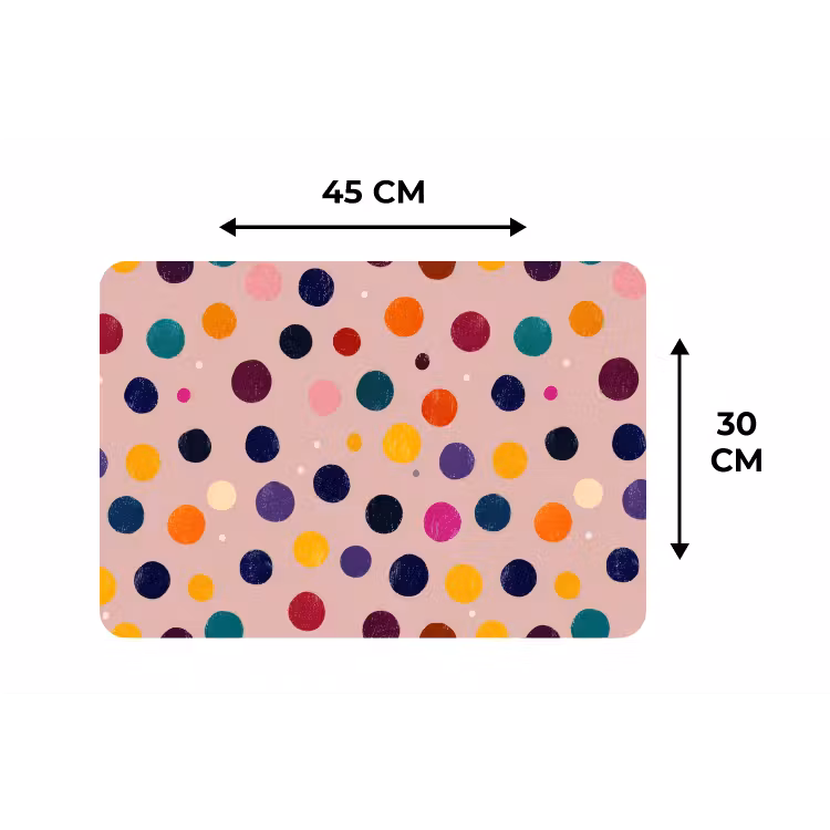 Placemat - 6 stuks - Cirkels - Patroon - Kleurrijk — 3