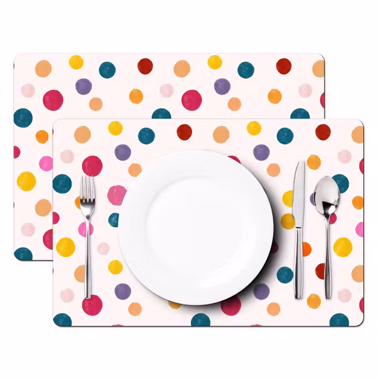 Placemat - 6 stuks - Cirkels - Speels - Kleurrijk — 2