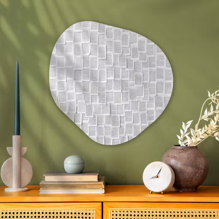 Organische vorm aluminium - Papier - Overlappend - Textuur - Modern - Wit — 2
