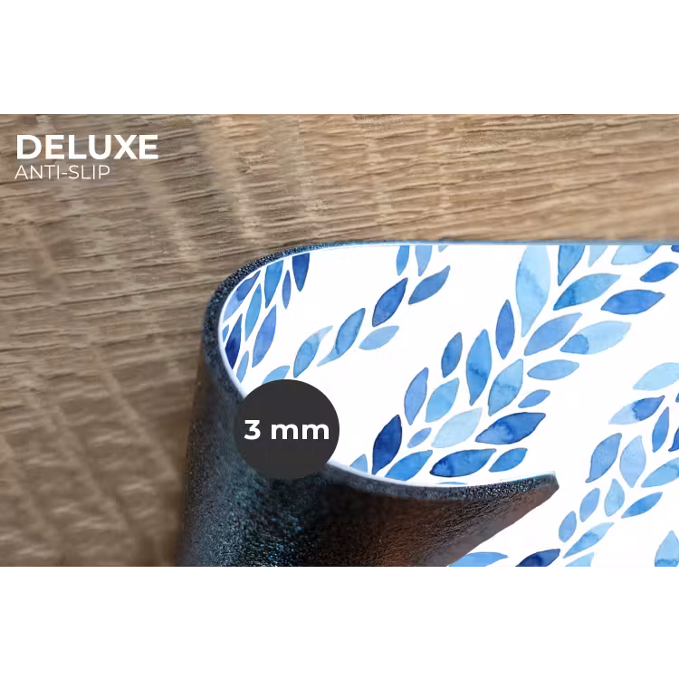Placemat - 6 stuks - Bladeren - Aquarel - Patroon - Modern - Blauw — 4