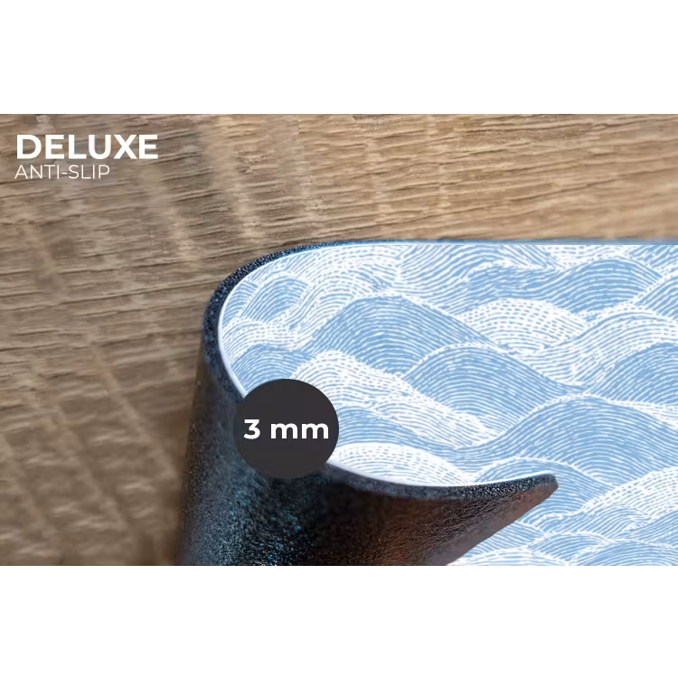 Placemat - 6 stuks - Blauw - Wit - Golven - Getekend — 4