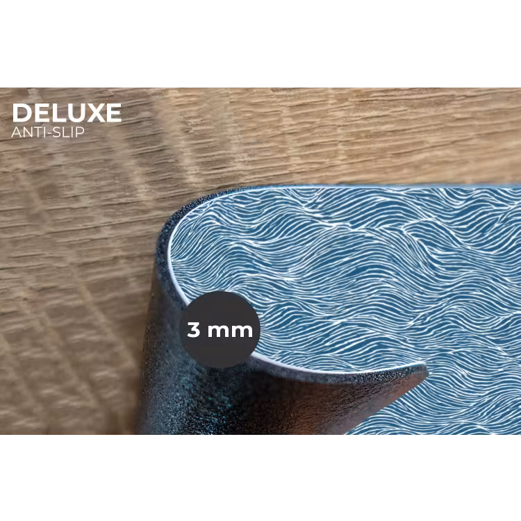 Placemat - 6 stuks - Blauw - Wit - Golven - Getekend - Textuur — 4