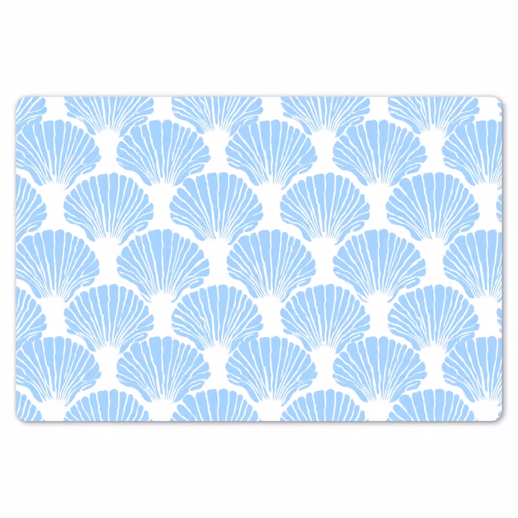 Placemat - 6 stuks - Blauw - Wit - Schelpen - Grafisch - Structuur — 7
