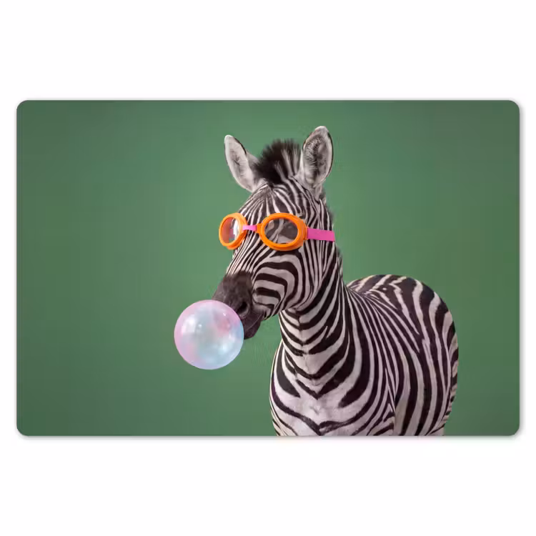 Placemat - 6 stuks - Dier - Bril - Bel - Modern - Groen — 7