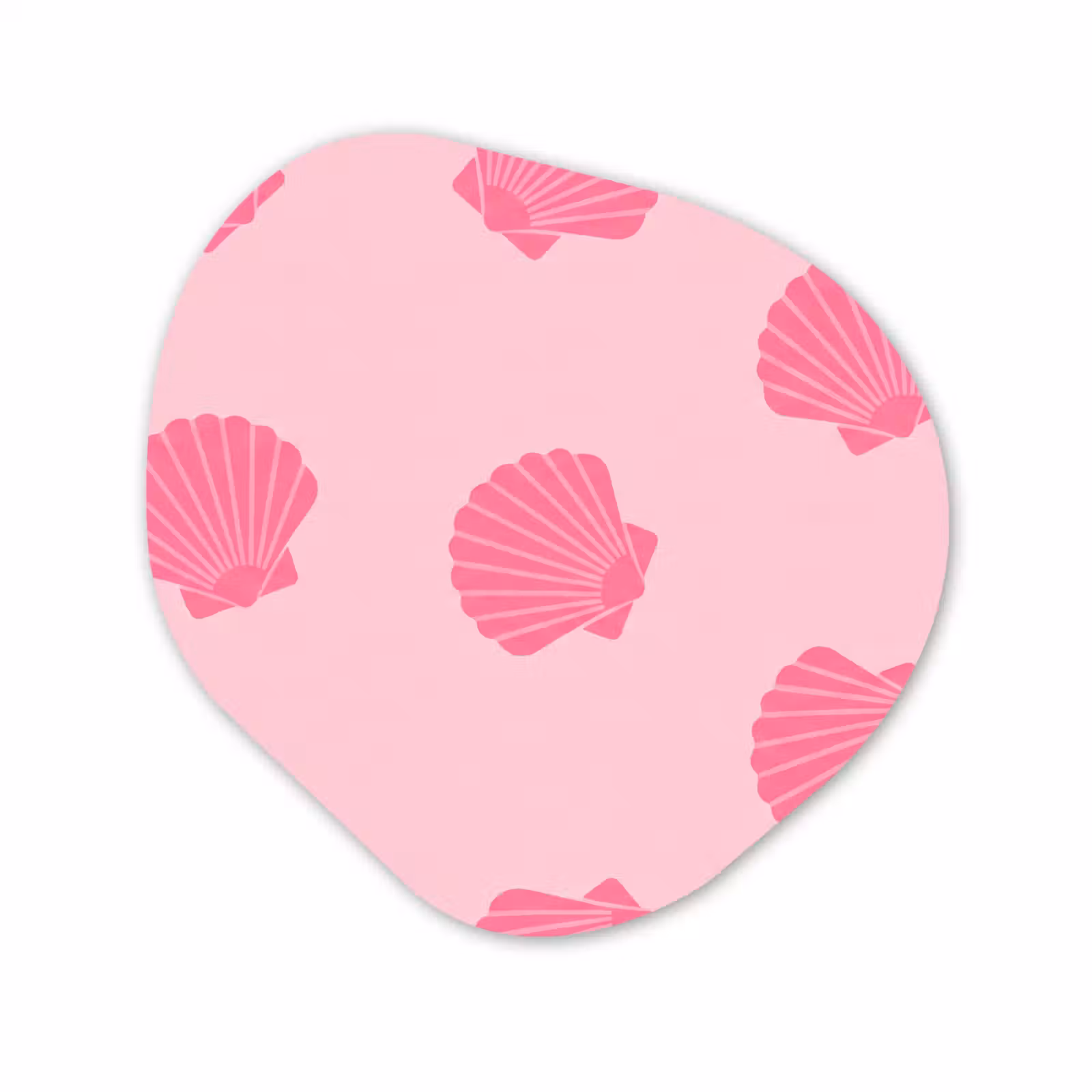 Organische vorm aluminium - Schelp - Patroon - Zee - Modern - Roze — 1