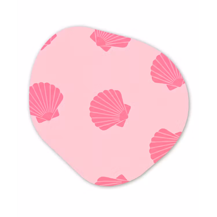 Organische vorm aluminium - Schelp - Patroon - Zee - Modern - Roze — 1