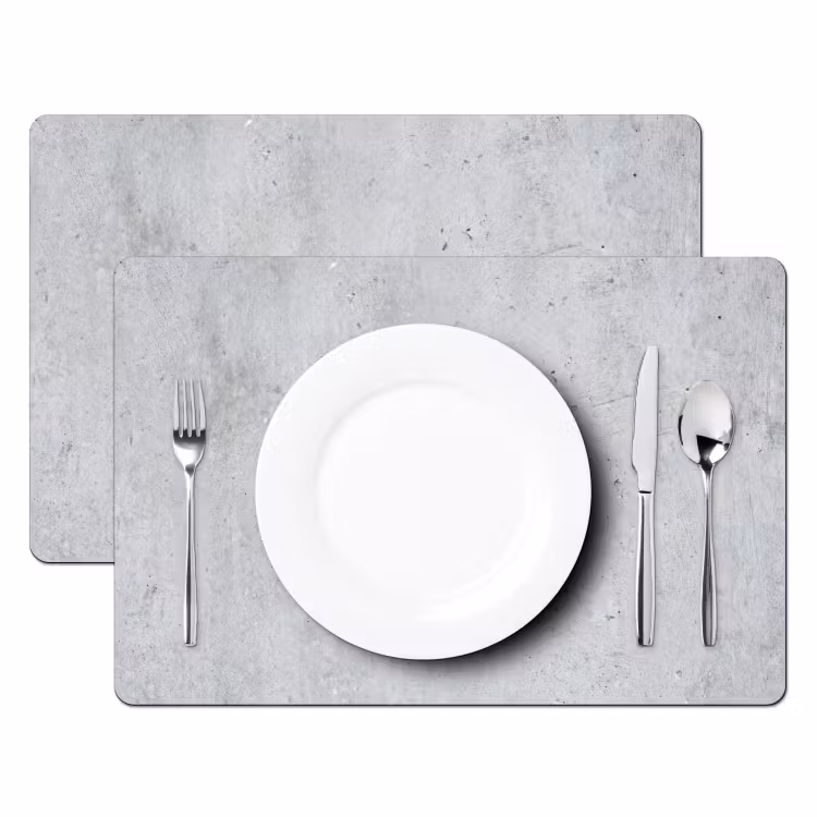Placemat - 6 stuks - Beton - Textuur - Achtergrond - Grijs - Industrieel — 2