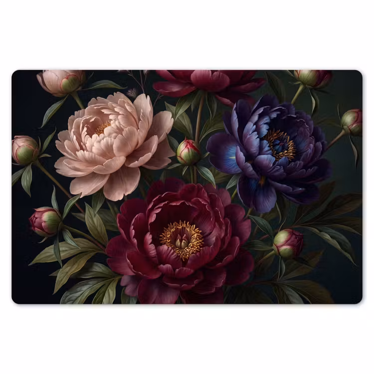 Placemat - 6 stuks - Bloemen - Boeket - Natuur - Modern - Donker — 7