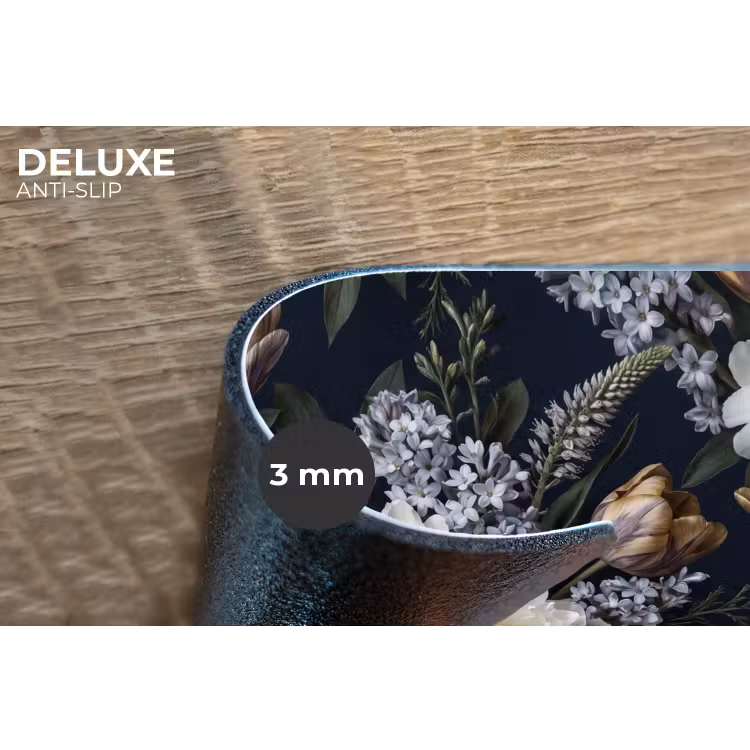 Placemat - 6 stuks - Bloemen - Donker - Elegant - Natuur - Wit — 4