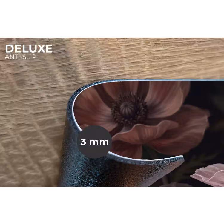 Placemat - 6 stuks - Bloemen - Natuur - Roze - Donker - Modern — 4