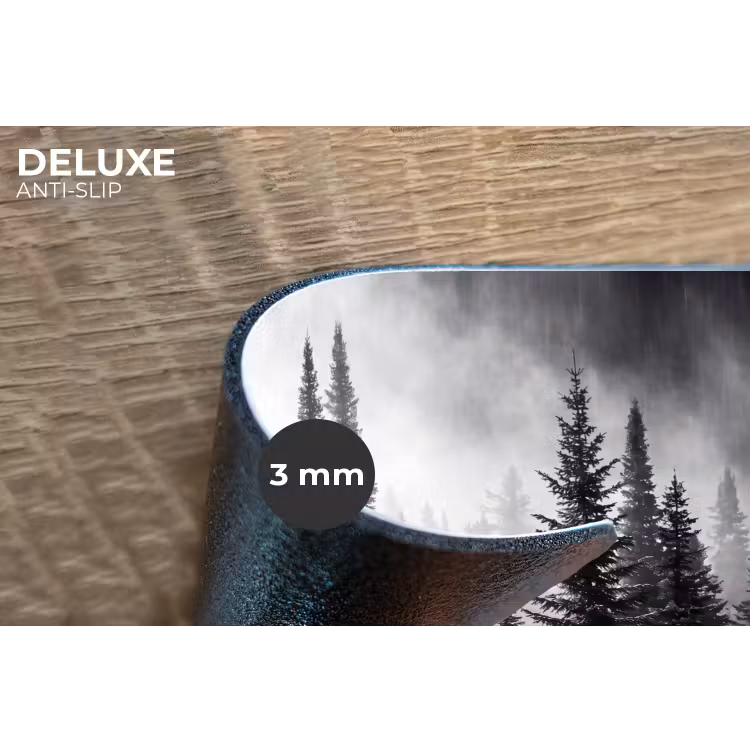 Placemat - 6 stuks - Bos - Mist - Winter - Monochroom - Natuur — 4