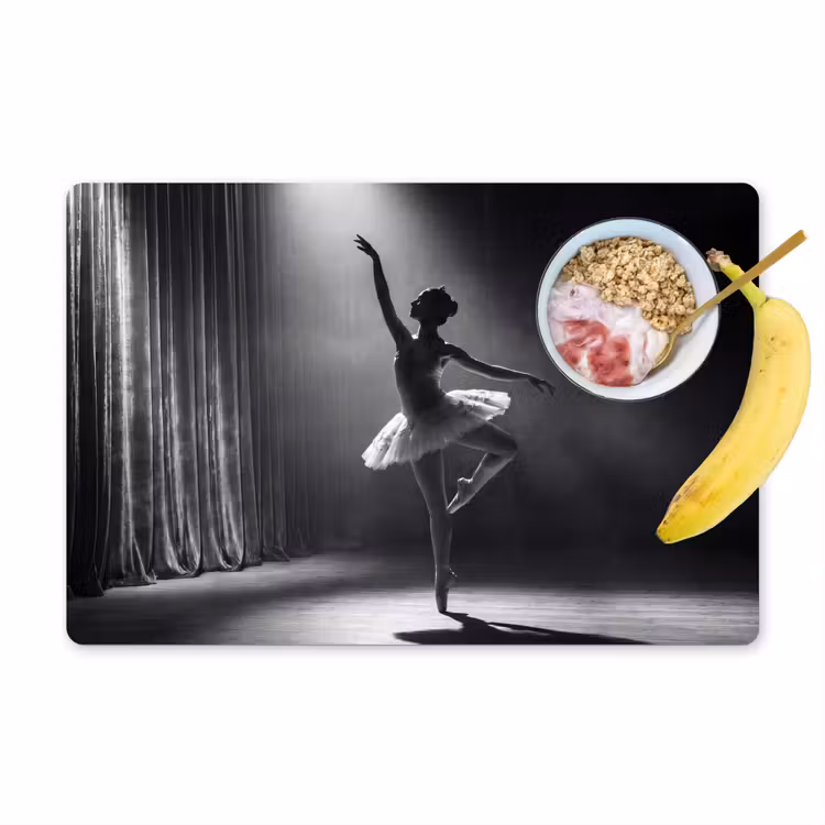 Placemat - 6 stuks - Danser - Podium - Zwart-wit - Kunst - Klassiek — 1