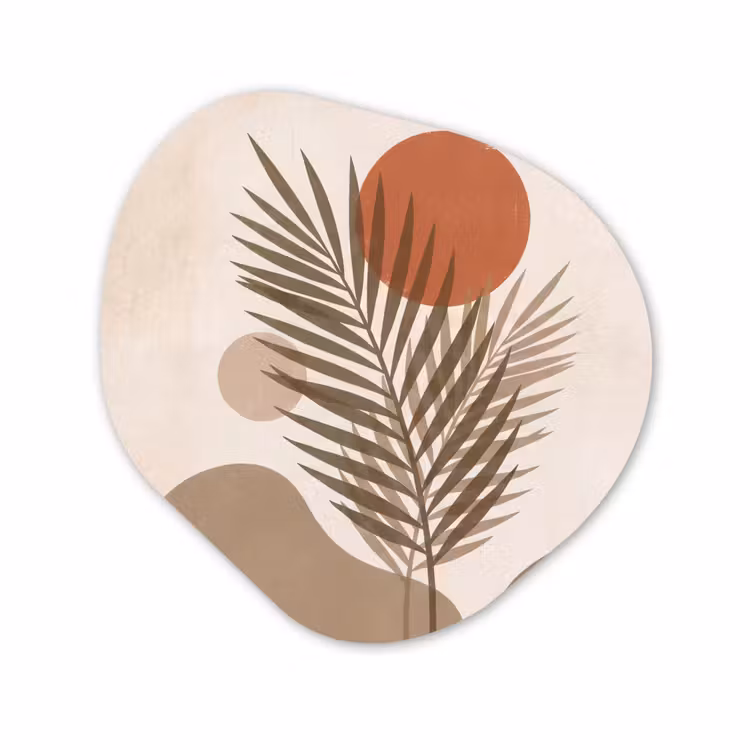 Organische vorm aluminium - Planten - Bladeren - Abstract - Modern - Beige — 1
