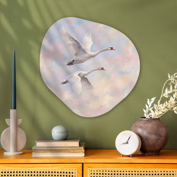 Organische vorm aluminium - Vogel - Vliegend - Lucht - Modern - Pastel — 2