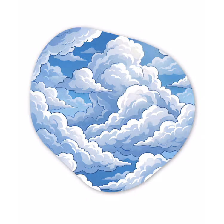 Organische vorm aluminium - Wolken - Hemel - Abstract - Wit — 1