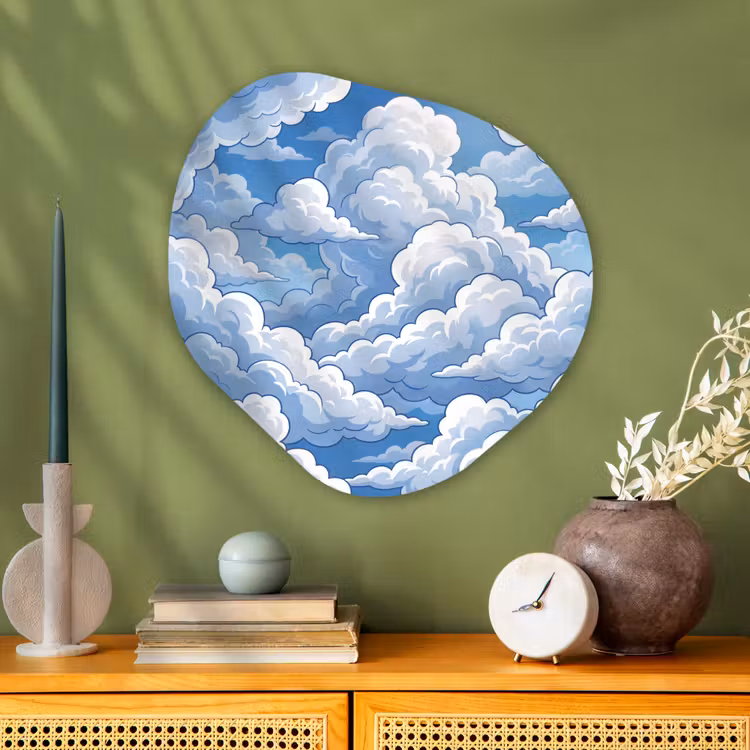 Organische vorm aluminium - Wolken - Hemel - Abstract - Wit — 2