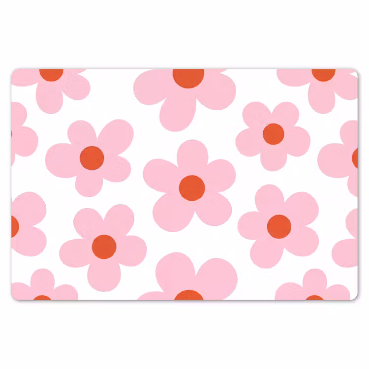 Placemat - 6 stuks - Bloemen - Patroon - Modern - Roze - Wit — 7