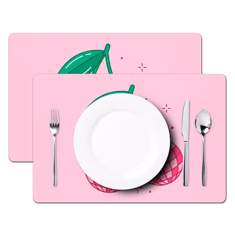 Placemat - 6 stuks - Decoratie - Disco-bal - Feest - Roze — 2