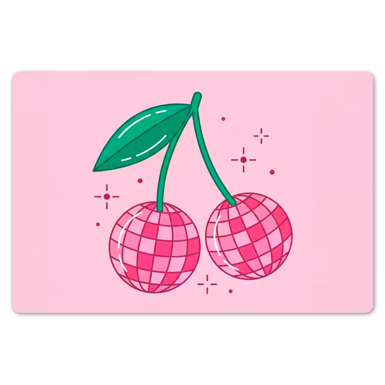 Placemat - 6 stuks - Decoratie - Disco-bal - Feest - Roze — 7