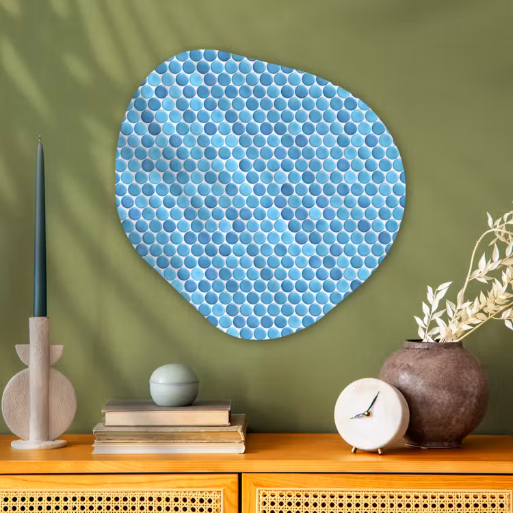Organische vorm aluminium - Penny - Mozaïek - Lichtblauw — 2