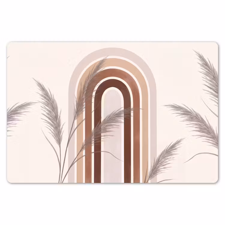 Placemat - 6 stuks - Abstract - Bogen - Plant - Boho - Beige — 7