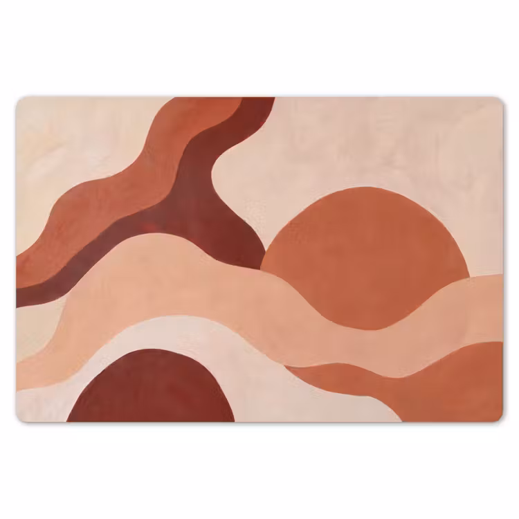 Placemat - 6 stuks - Abstract - Vormen - Organisch - Aardetinten - Modern — 7