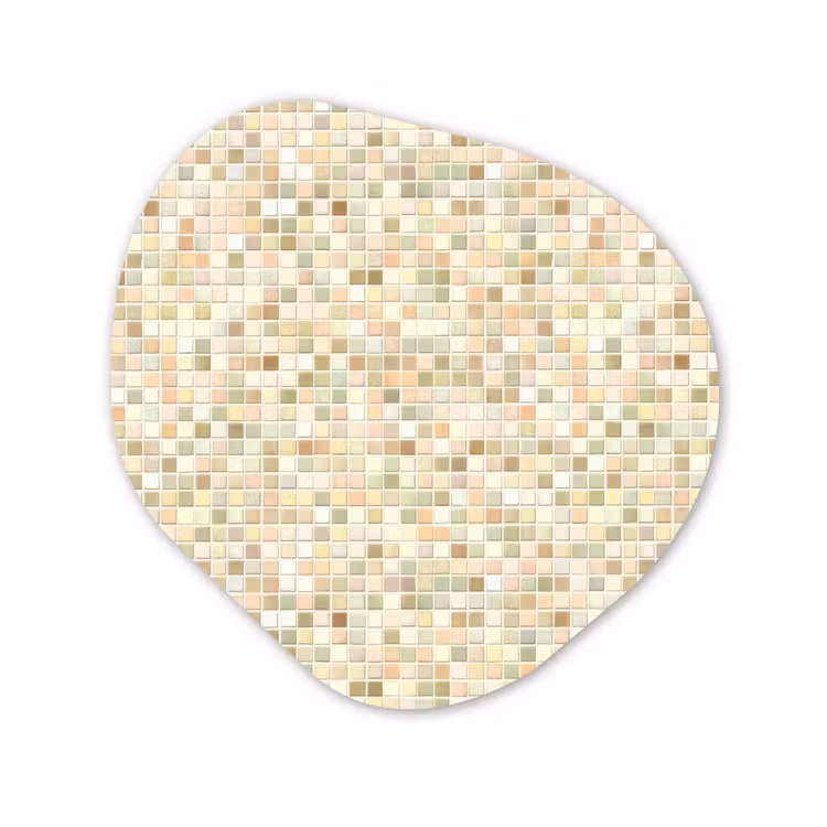 Organische vorm aluminium - Mozaïek - Patroon - Beige — 1