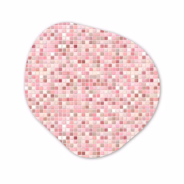 Organische vorm aluminium - Mozaïek - Patroon - Roze — 1