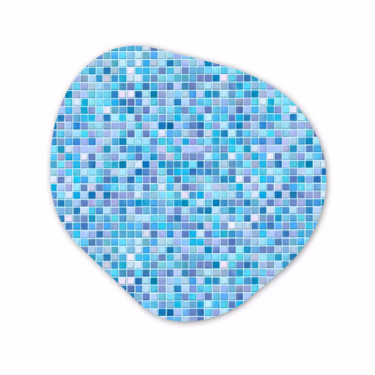 Organische vorm aluminium - Mozaïek - Patroon - Turquoise — 1
