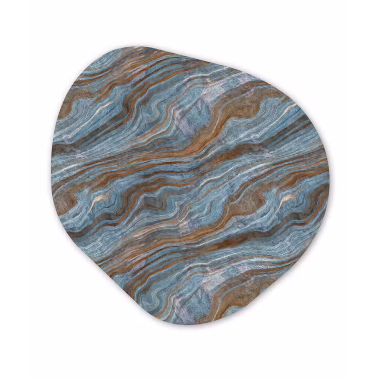 Organische vorm aluminium - Patroon - Steen - Blauw — 1