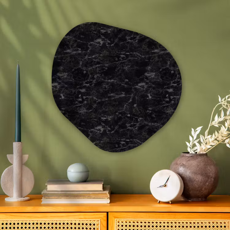 Organische vorm aluminium - Marmer - Aders - Zwart — 2
