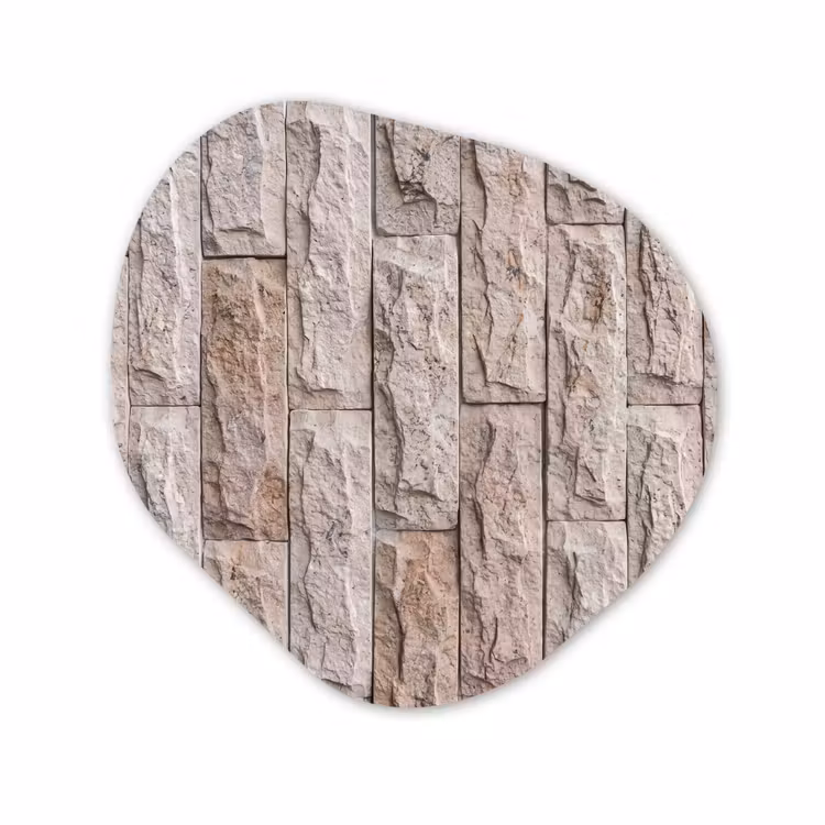 Organische vorm aluminium - Muur - Steen - Ruw - Beige - Textuur — 1