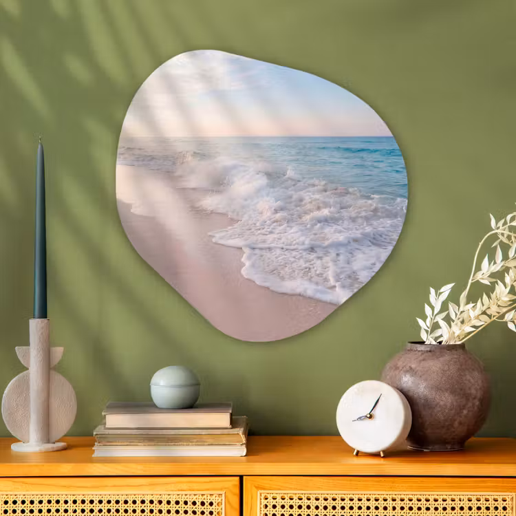 Organische vorm aluminium - Zee - Golven - Strand - Natuur - Wit — 2